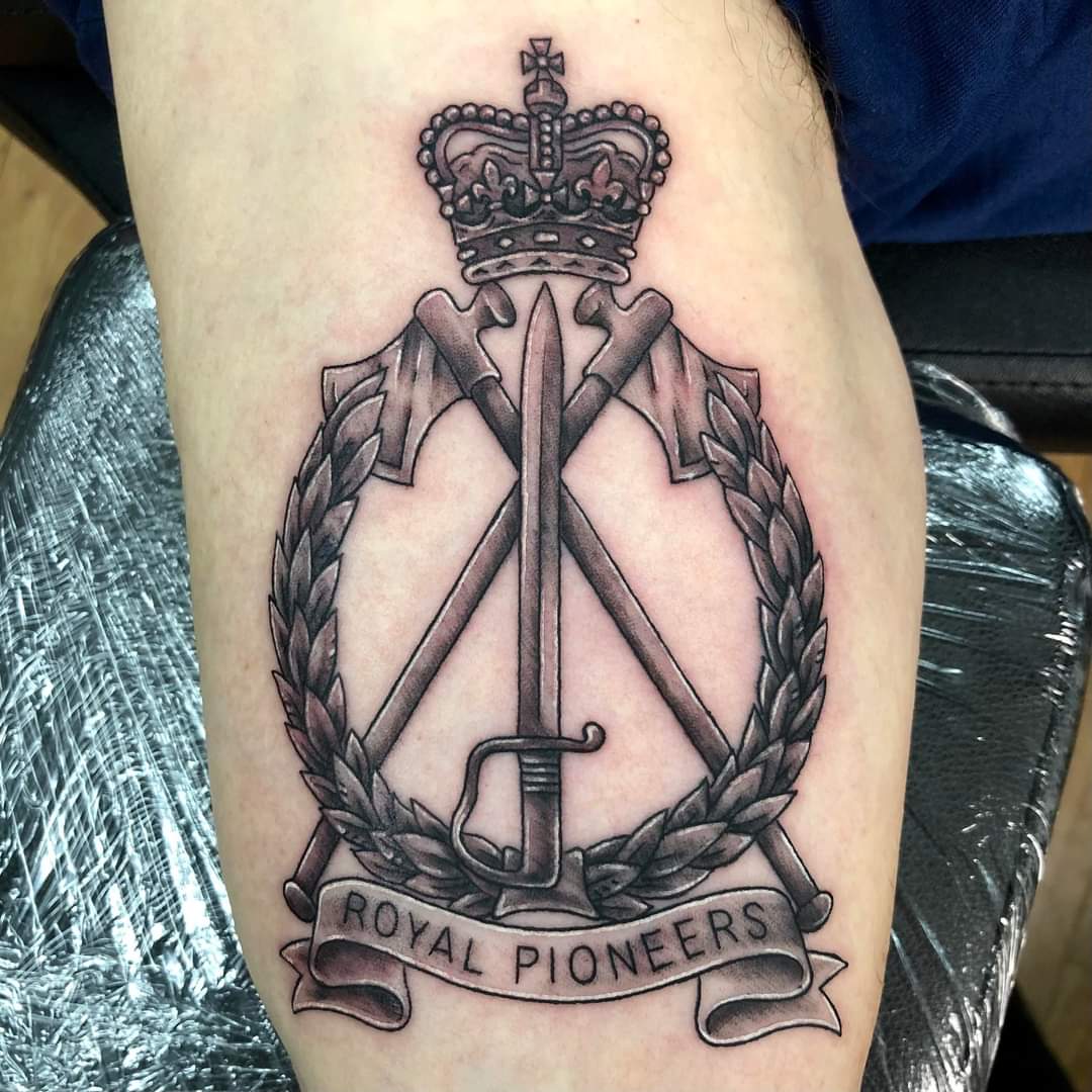 My 2nd tattoo for my late great uncle. RCNVR means Royal Canadian Navy  Volunteer Reserve